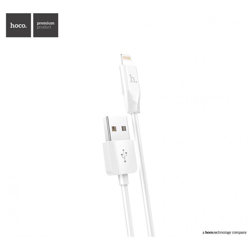 USB kabelis Hoco X1 Lightning 2.0m balts