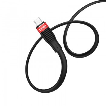 USB kabelis Hoco U72 Type-C 1.2m silikons melns