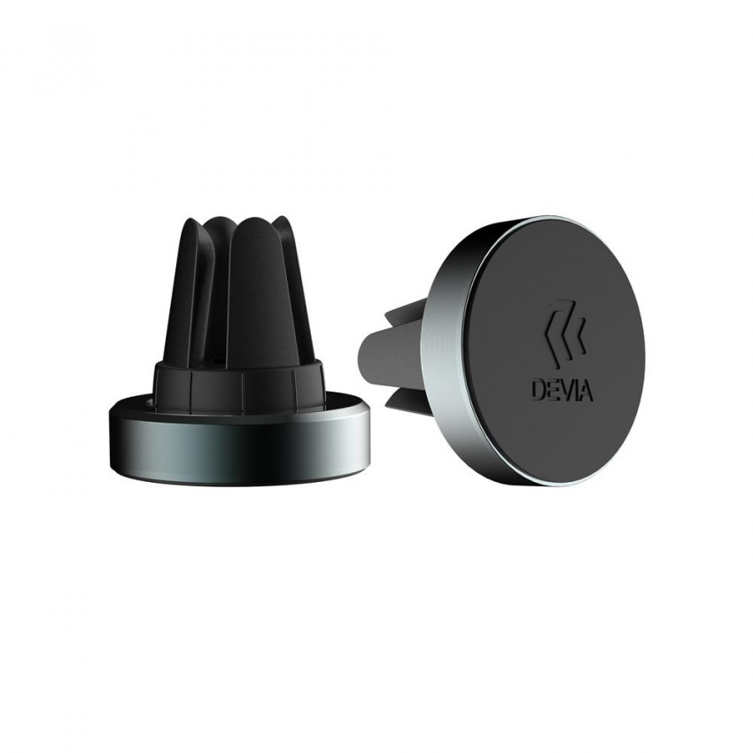 Car phone holder Devia Circle for using on ventilation grille, magnetic, black