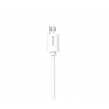 USB kabelis Devia Smart microUSB 1.0m balts