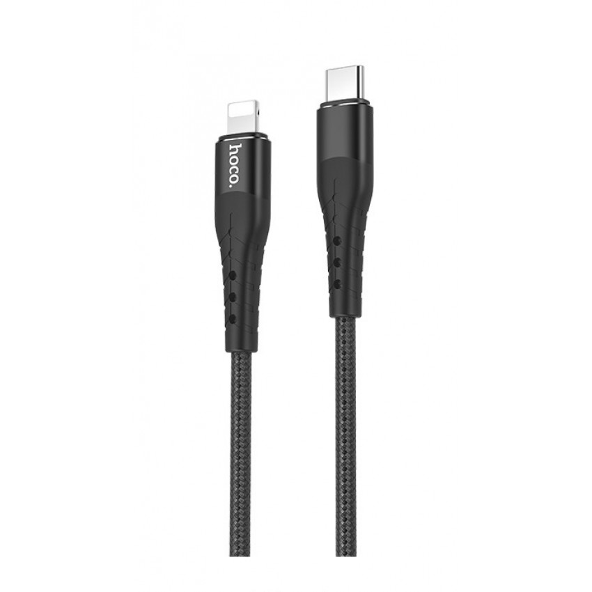 USB kabelis Hoco U64 PD Type-C uz Lightning melns