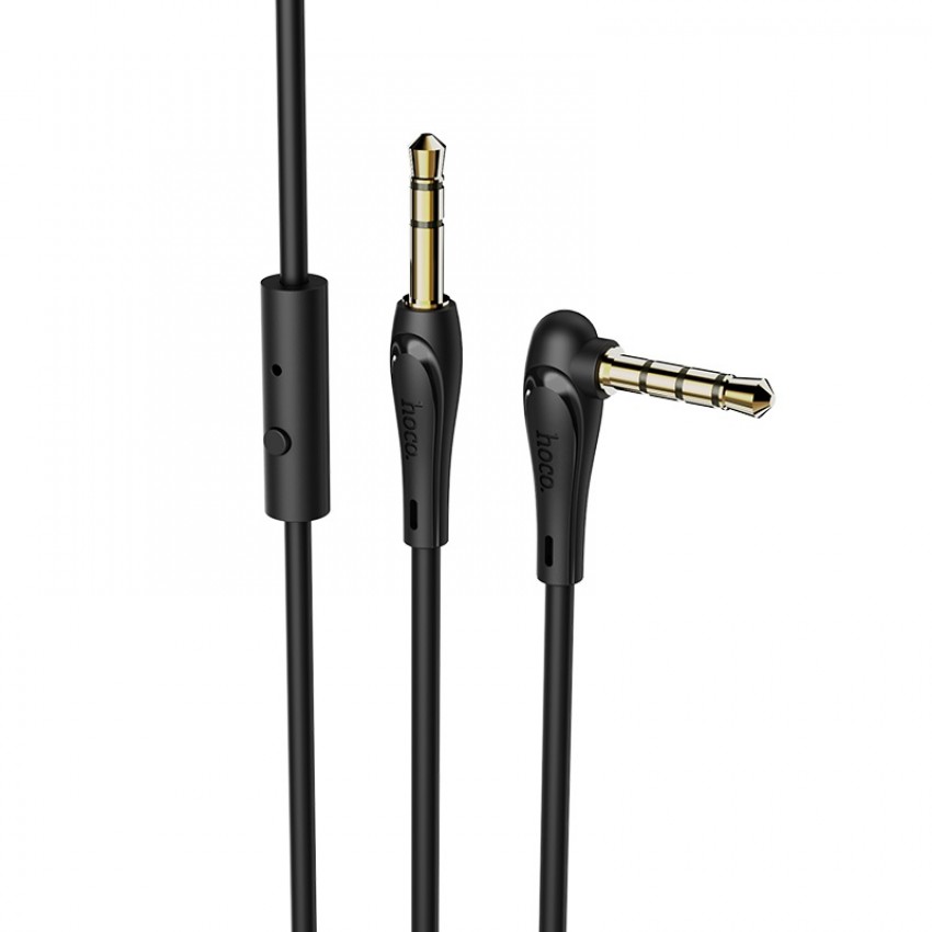 Audio adapter Hoco UPA15 AUX 3,5mm kuni 3,5mm mikrofoniga must