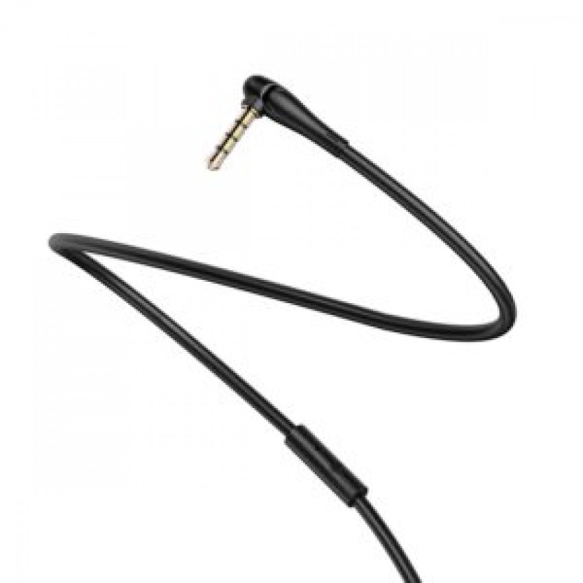 Audio parveidotājs Hoco UPA15 AUX 3,5mm uz 3,5mm ar mikrofonu melns