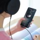 Audio parveidotājs Hoco UPA15 AUX 3,5mm uz 3,5mm ar mikrofonu melns