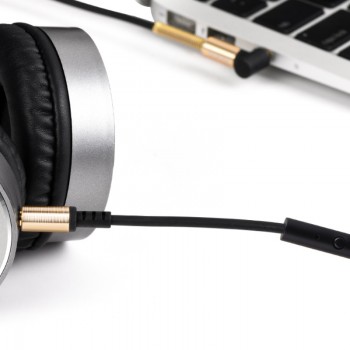 Audio parveidotājs Hoco UPA02 AUX 3,5mm uz 3,5mm ar mikrofonu melns