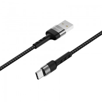 USB kabelis Borofone BX34 Type-C 1.0m melns
