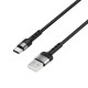 USB kabelis Borofone BX34 Type-C 1.0m melns