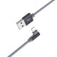 USB kabelis Borofone BX26 Lightning 1.0m metāls pelēks