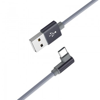 USB kabelis Borofone BX26 Type-C 1.0m metāls pelēks