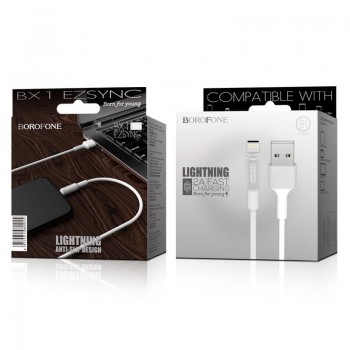 USB cable Borofone BX1 Lightning 1.0m white