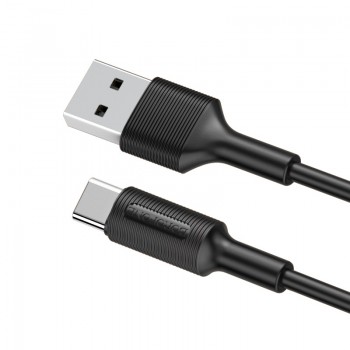 USB kabelis Borofone BX1 Type-C 1.0m melns
