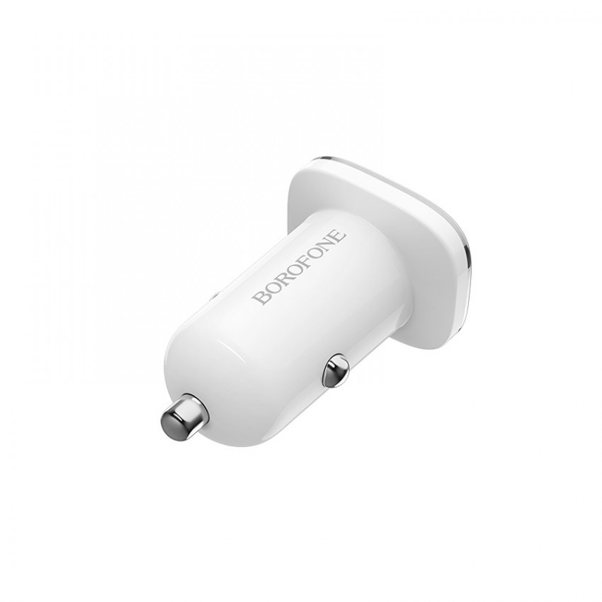 Car charger Borofone BZ12 whit 2 USB connectors (2.4A) white