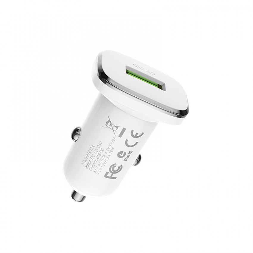 Car charger Borofone BZ12A Quick Charge 3.0 (3A) white