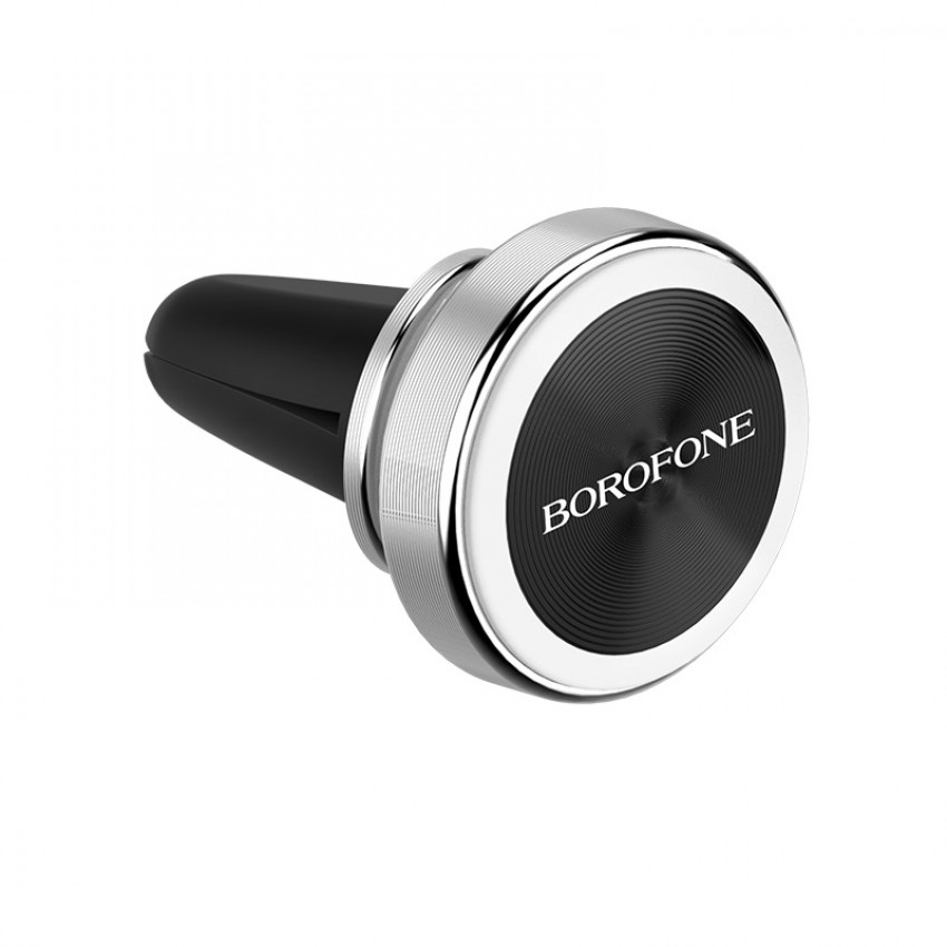 Car phone holder Borofone BH6, for using on ventilation grille, magnetic fixing, black