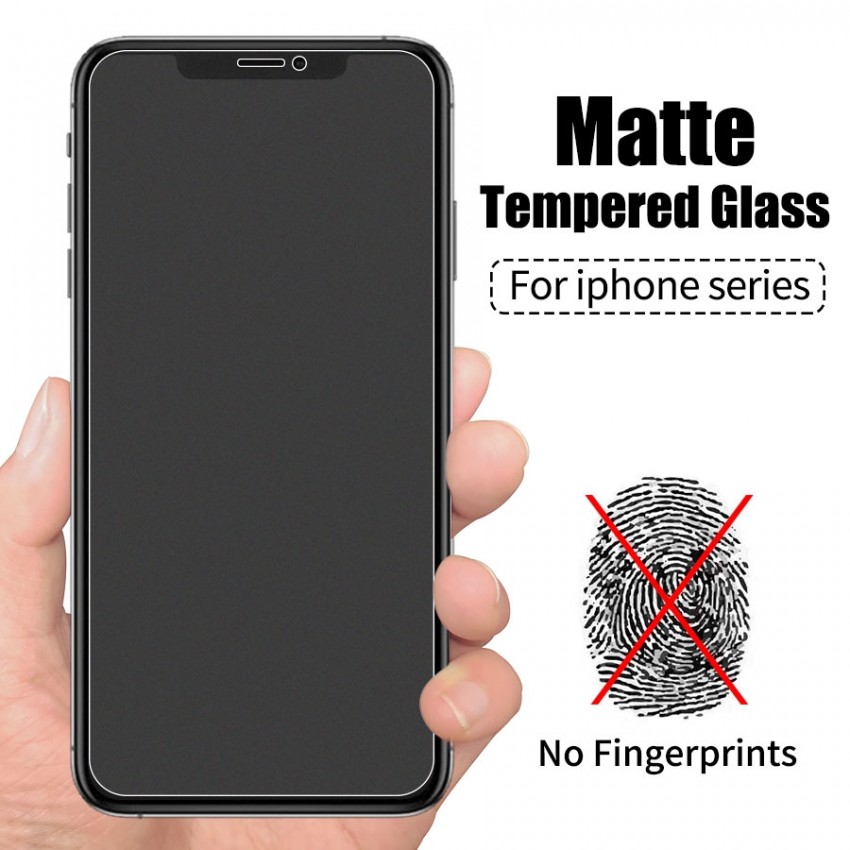 LCD kaitsev karastatud klaas Matte Apple iPhone 6/6S must