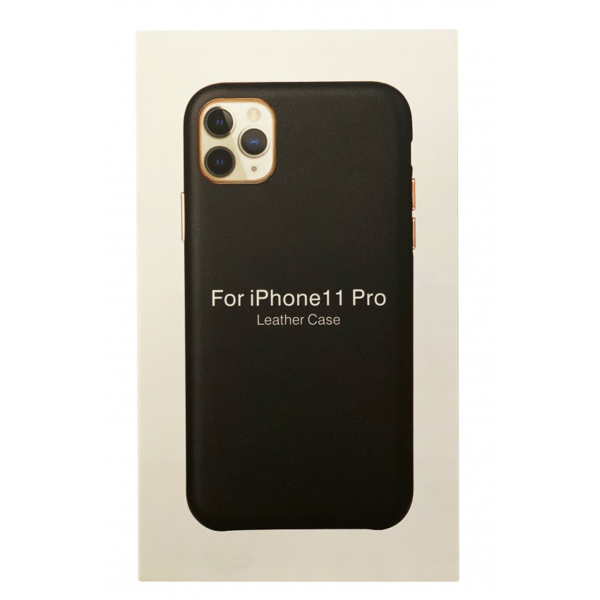 Telefoniümbris Leather Case Apple iPhone 12 Pro Max must