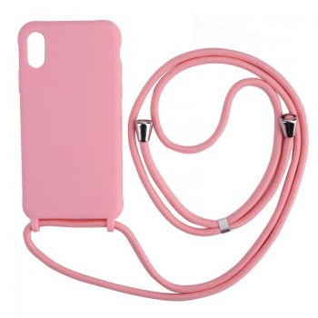 Maciņš Strap Silicone Case Apple iPhone 12 mini rozā