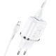 Charger Hoco N4 with 2 USB + Lightning (2.4A) white