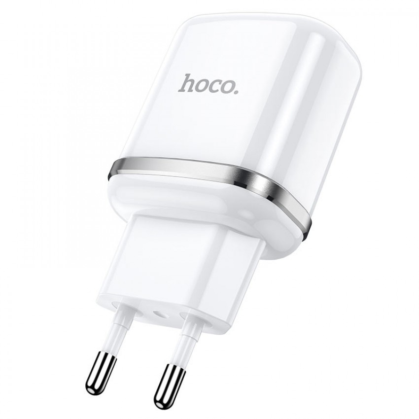 Lādētājs Hoco N4 ar diviem USB savienotājiem (2.4A) balts