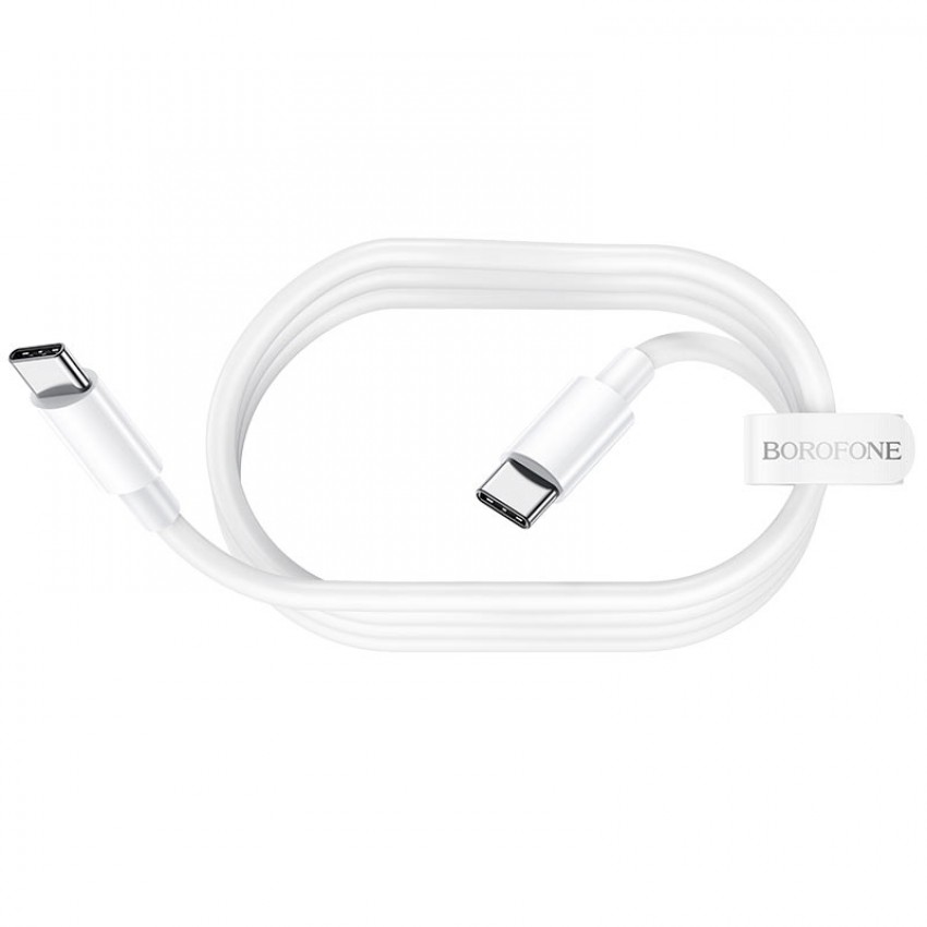 USB kabelis Borofone BX44 no Type-C uz Type-C 100W 1.0m balts