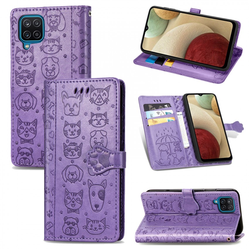 Case Cat-Dog Samsung A725 A72 purple