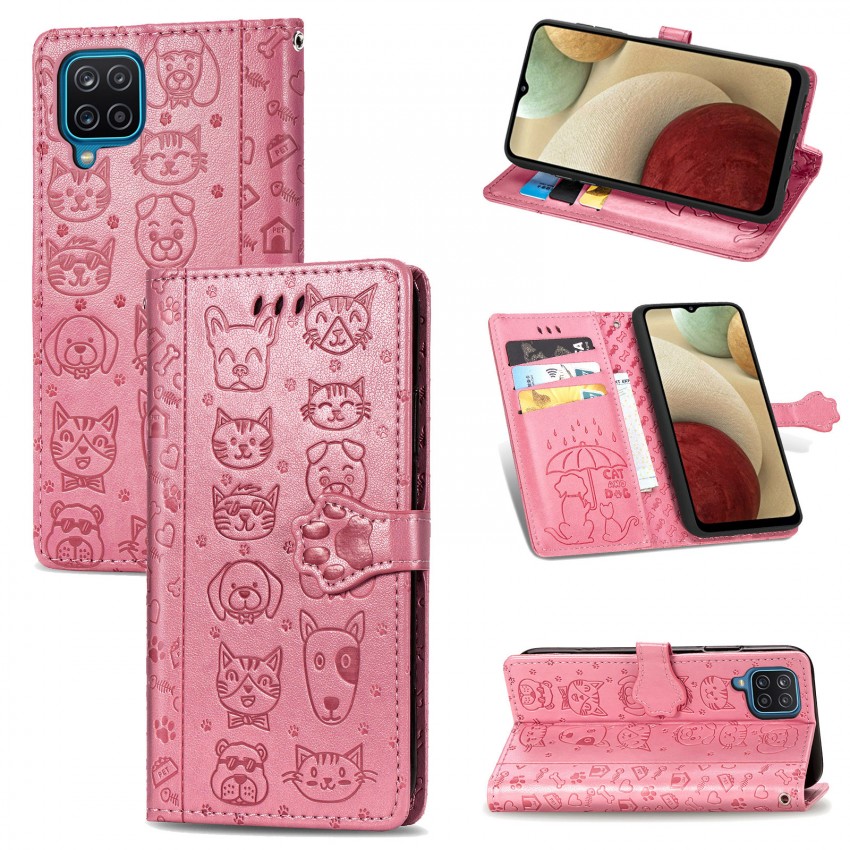 Telefoniümbris Cat-Dog Samsung A025G A02s roosa