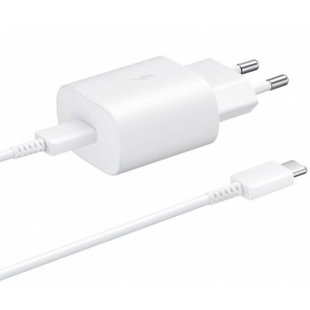 Charger Samsung EP-TA800XWEGWW 25W + Type-C cable 25W white