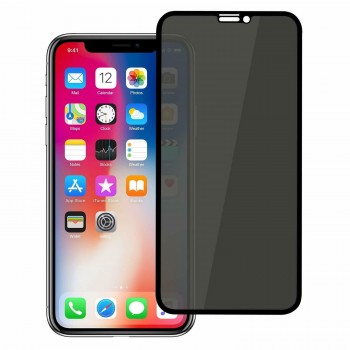 LCD aizsargstikls Full Privacy Apple iPhone 12 Pro Max melns