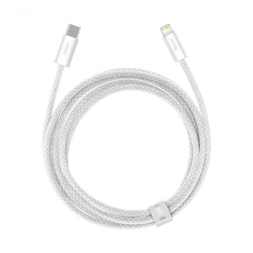 USB kaabel Baseus Dynamic alates Type-C kuni Lightning 20W 2.0m valge CALD000102