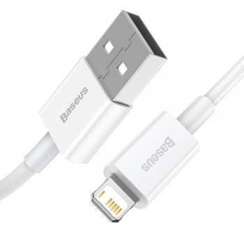 USB kaabel Baseus Superior alates USB kuni Lightning 2.4A 1.5m valge CALYS-B02
