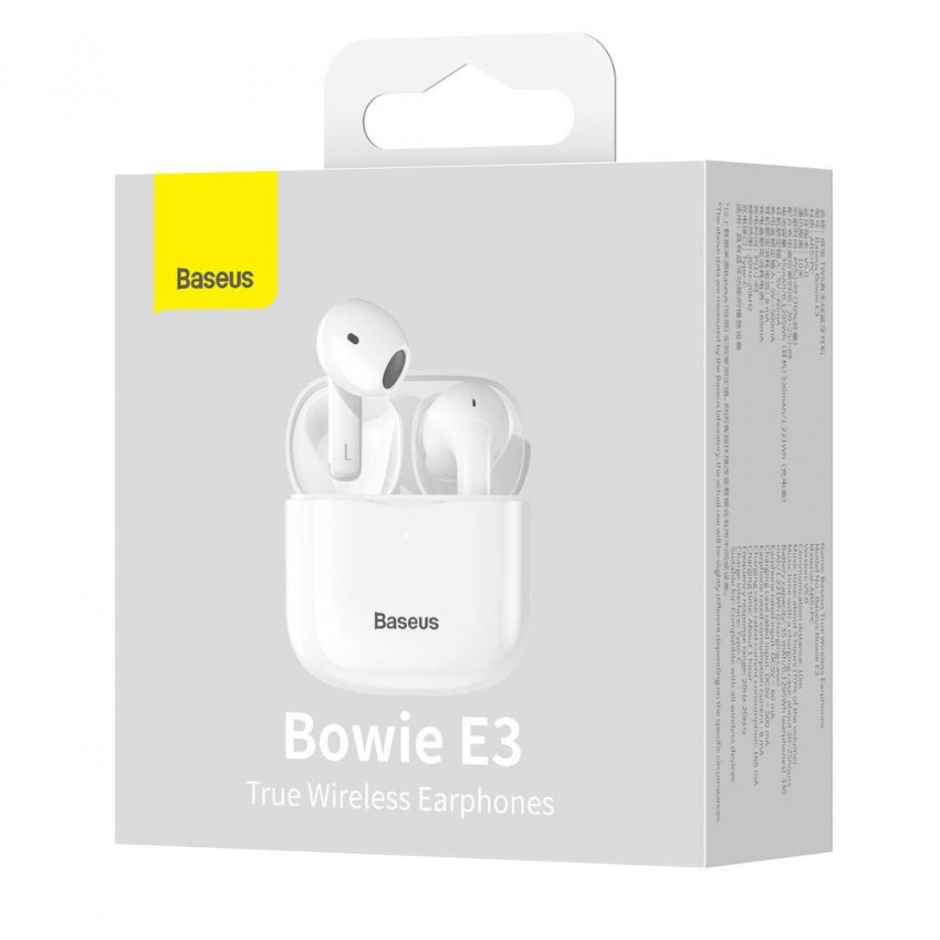 Juhtmevabad kõrvaklapid Baseus Bowie E3 valged NGTW080002