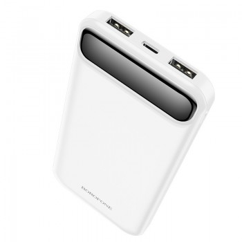 External battery Power Bank Borofone BJ14 Type-C microUSB 2*USB (2A)  10000mAh white