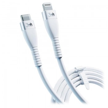 USB cable 3mk Hyper Silicone Cable Lightning 20W 1m