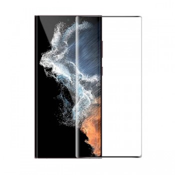 LCD aizsargstikls 5D Cold Carving Samsung S908 S22 Ultra 5G liektss melns bez cauruma