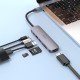 Parveidotājs HB28 Type-C multi-function converter HDMI+USB3.0+USB2.0+SD+TF+PD peleks