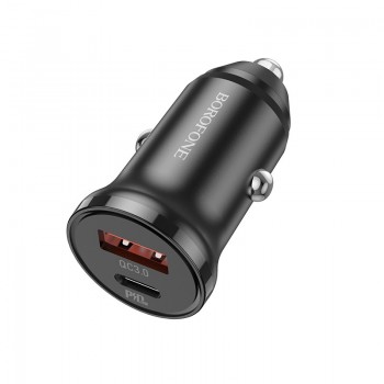 Car charger Borofone BZ18A USB-A/Type-C PD20W+QC3.0 black