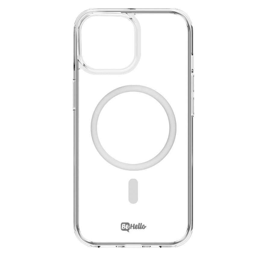 Case BeHello Magnetic Ring Apple iPhone 14 Plus transparent