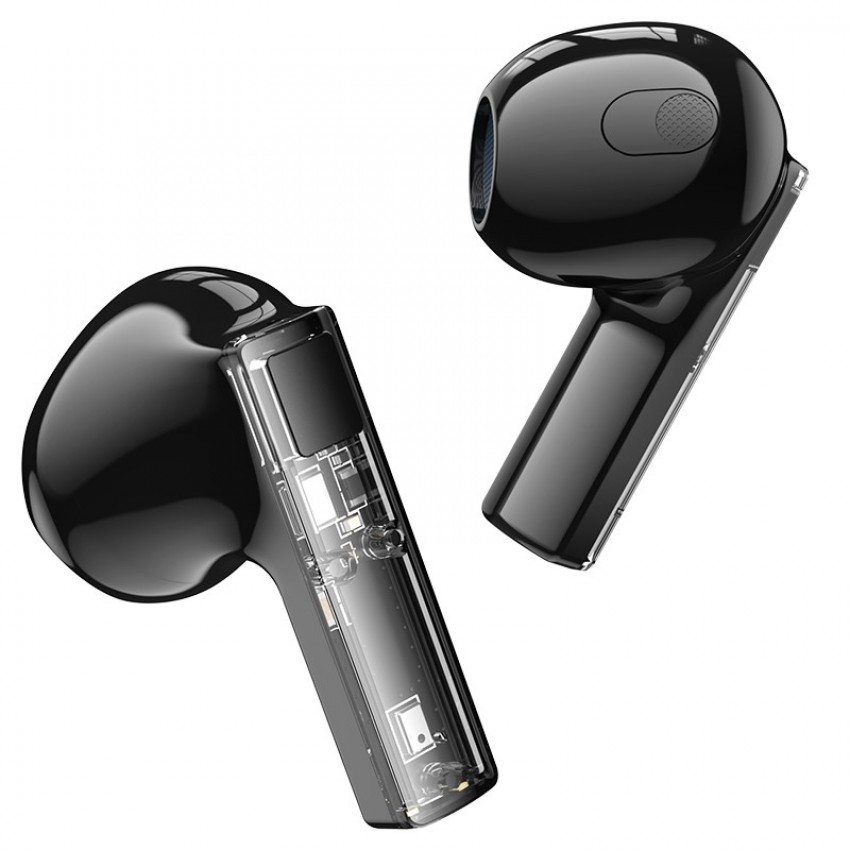 Wireless headphones Borofone BW23 Crystal Bean Transparent Edition TWS black
