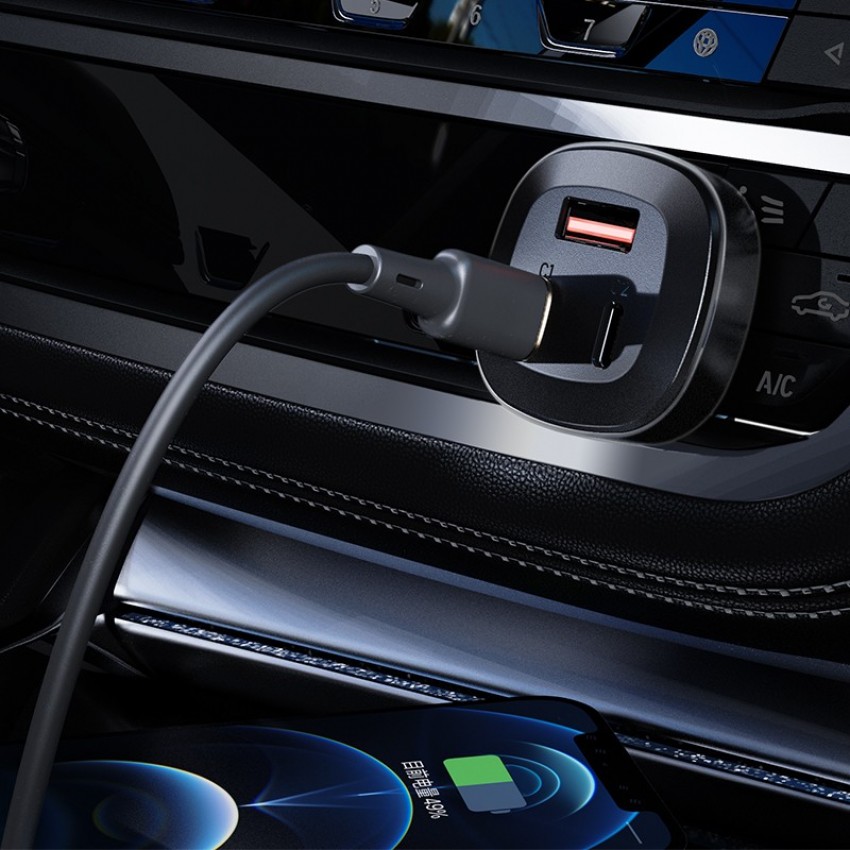 Car charger Acefast B3 66W 2xUSB-C+USB-A black