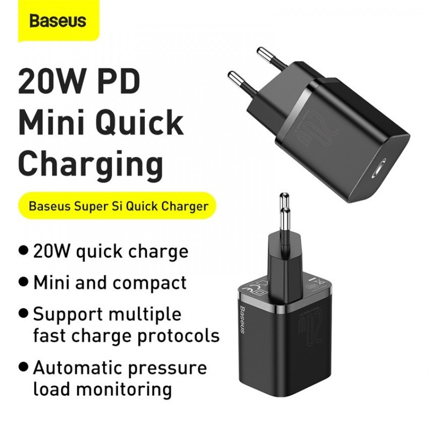 Charger Baseus Super Si 20W black CCSUP-B01