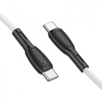 USB kabelis Borofone BX86 Advantage 60W Type-C 1.0m balts