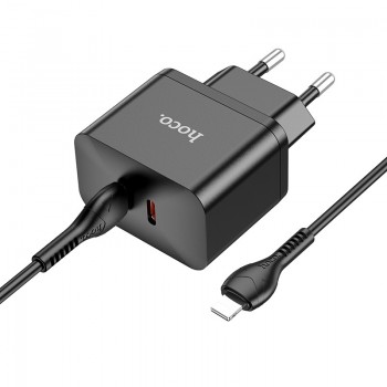 Charger Hoco N29 PD35W with 2 Type-C + Lightning black