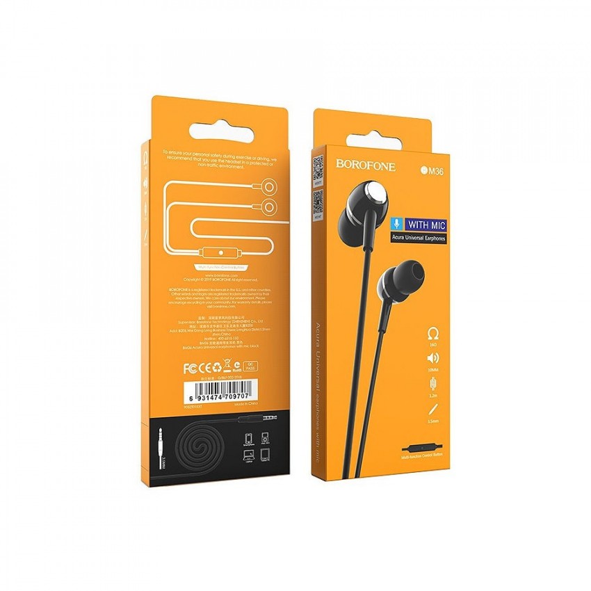 Headphones Borofone BM36 3.5mm black