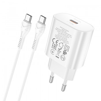 Charger Hoco N22 PD25W + Type-C white