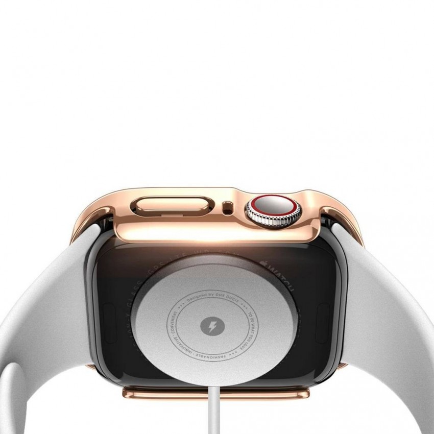 Tempered glass case Dux Ducis Hamo Apple Watch 45mm pink