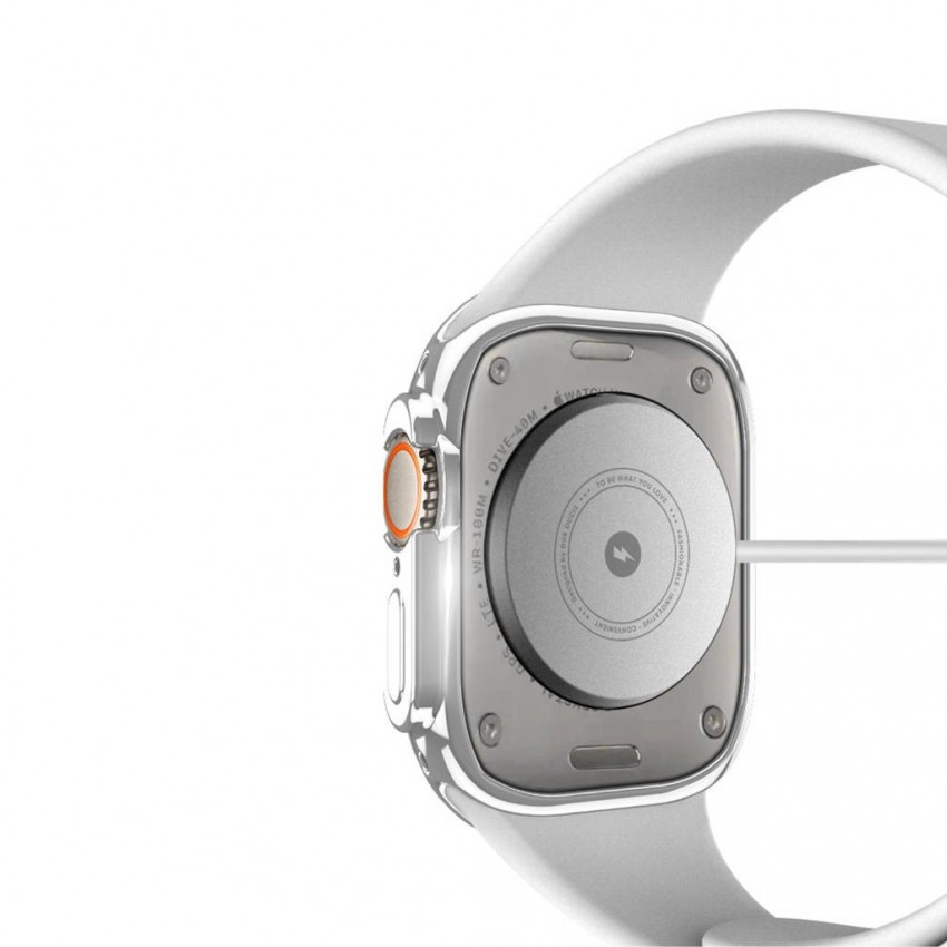 LCD aizsargstikls/vāciņš Dux Ducis Samo Apple Watch Ultra 49mm sudrabs