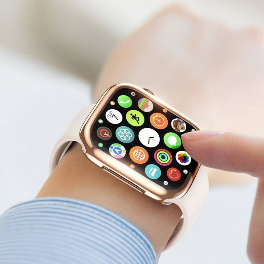 LCD kaitsev karastatud klaas/ümbris Dux Ducis Samo Apple Watch 41mm roosa