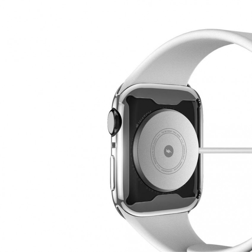 TPU glass case Dux Ducis Samo Apple Watch 44mm silver