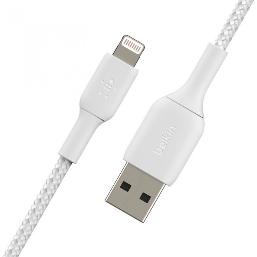 USB cable Belkin Boost Charge Braided USB-A to Lightning 1.0m white