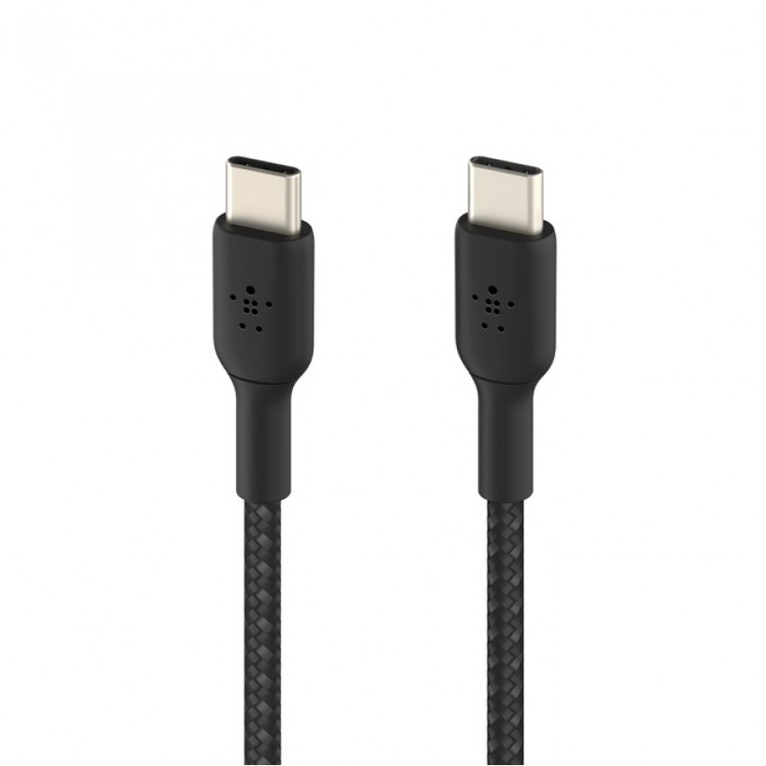 USB kabelis Belkin Boost Charge Braided USB-C to USB-C 1.0m melns